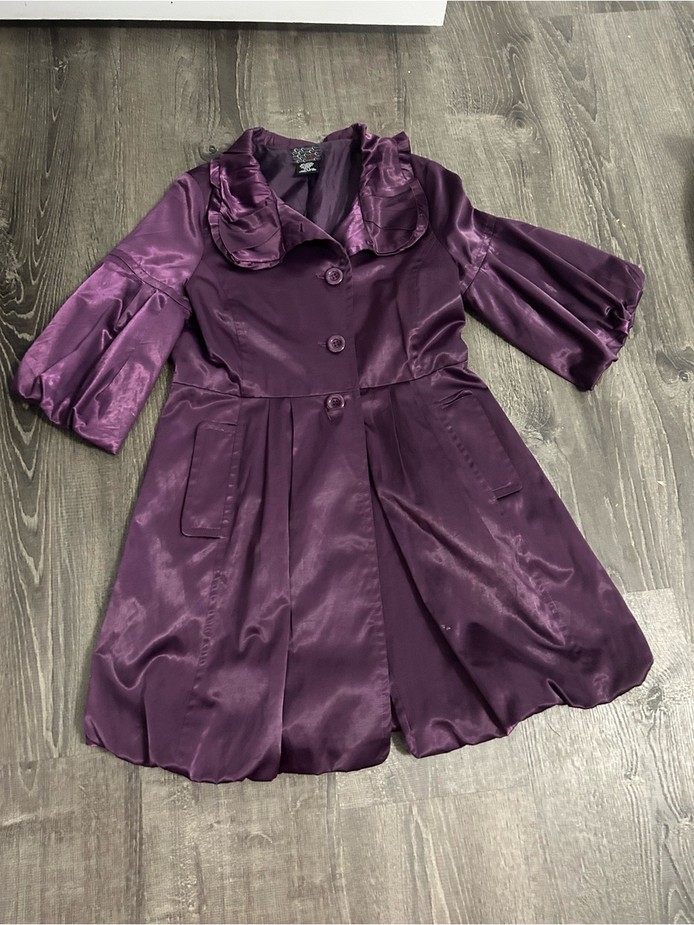 MCM Deep Purple Sleek-Look Swing Coat